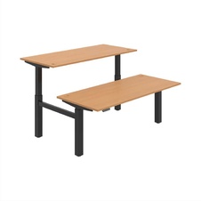 HOBIS párový výškově stavitelný stůl 180 cm, paměť.ovlad. - MOTION DUAL MSD 2M 1800, buk