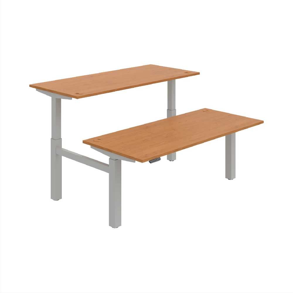 HOBIS párový výškově stavitelný stůl 180 cm, paměť.ovlad. - MOTION DUAL MSD 2M 1800, olše