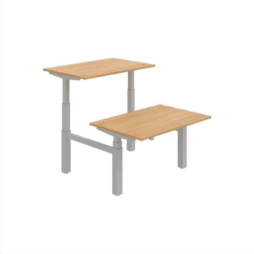 HOBIS párový výškově stavitelný stůl  MOTION DUAL MSD 3 1200, stand.ovládání, dub