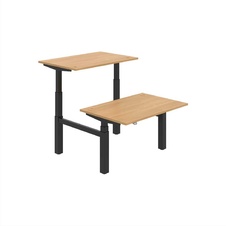 HOBIS párový výškově stavitelný stůl  MOTION DUAL MSD 3 1200, stand.ovládání, dub
