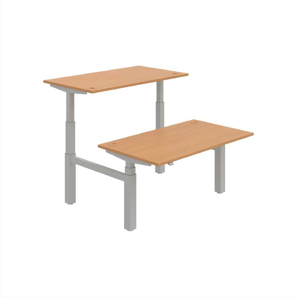 HOBIS párový výškově stavitelný stůl  MOTION DUAL MSD 3 1400, stand.ovládání, buk