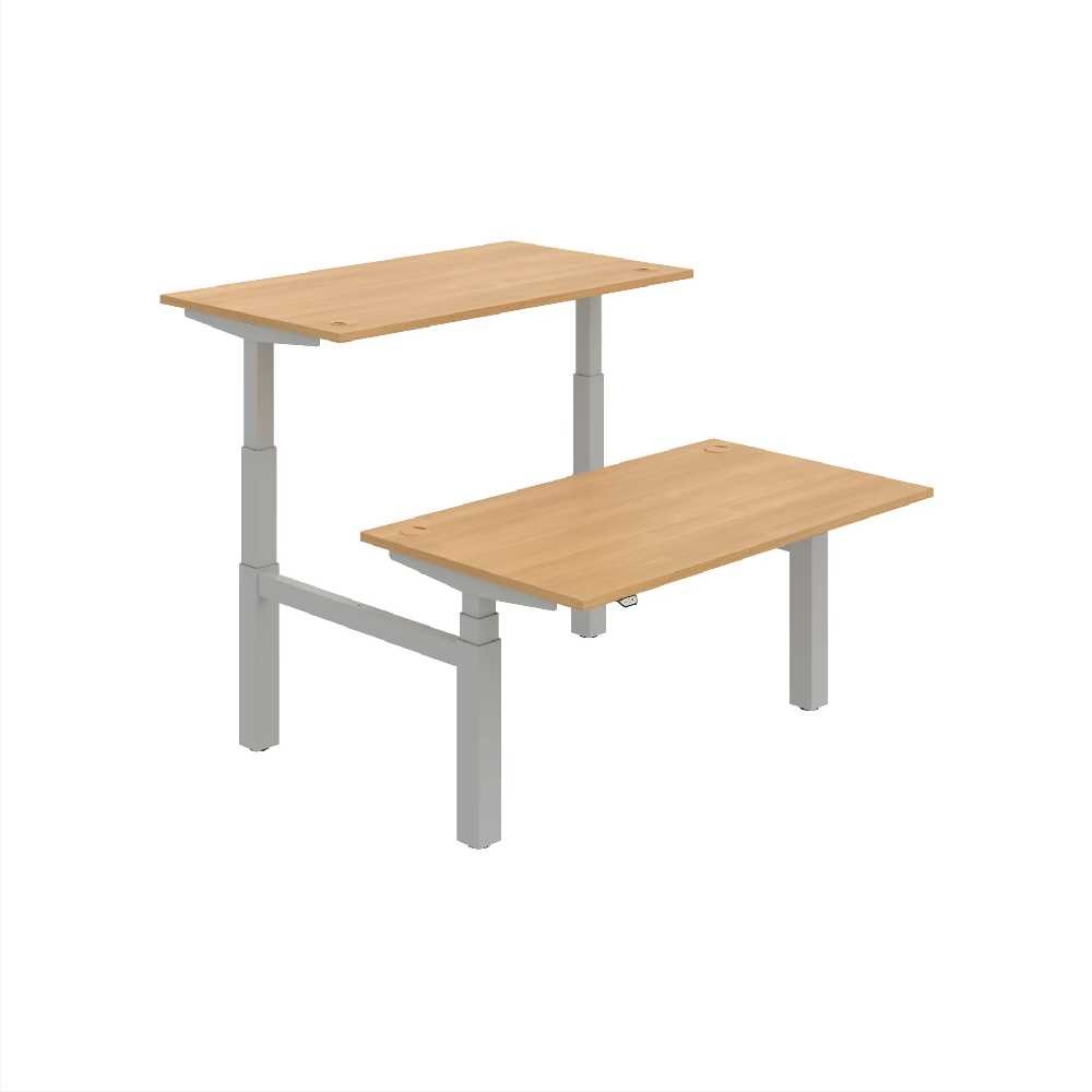 HOBIS párový výškově stavitelný stůl  MOTION DUAL MSD 3 1400, stand.ovládání, dub