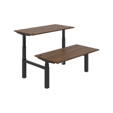 HOBIS párový výškově stavitelný stůl  MOTION DUAL MSD 3 1600, stand.ovládání, ořech