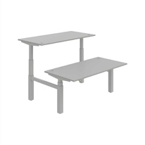 HOBIS párový výškově stavitelný stůl  MOTION DUAL MSD 3 1600, stand.ovládání, šedá