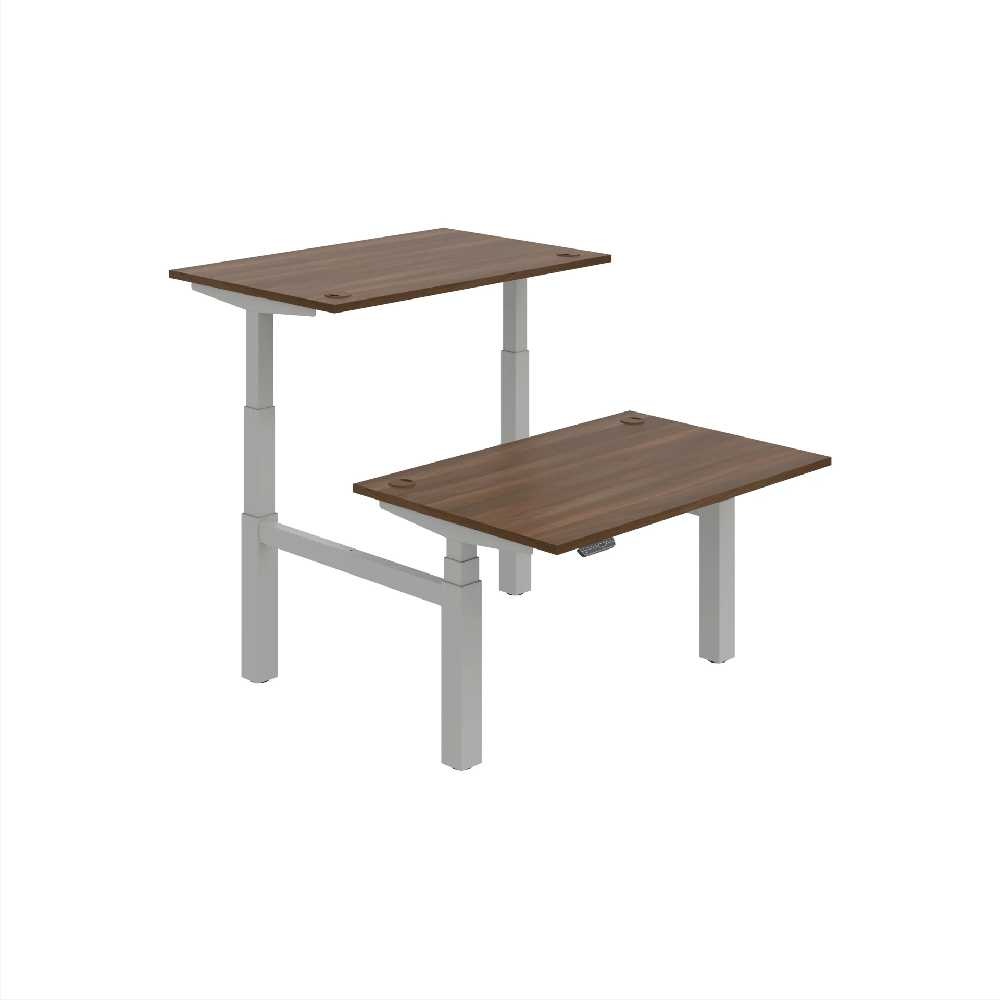 HOBIS párový výškově stavitelný stůl 120 cm, paměť.ovlad. - MOTION DUAL MSD 3M 1200, ořech