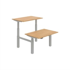 HOBIS párový výškově stavitelný stůl 120 cm, paměť.ovlad. - MOTION DUAL MSD 3M 1200, dub