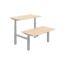 HOBIS párový výškově stavitelný stůl 140 cm, paměť.ovlad. - MOTION DUAL MSD 3M 1400, akát