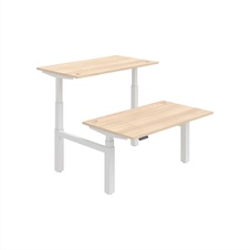 HOBIS párový výškově stavitelný stůl 140 cm, paměť.ovlad. - MOTION DUAL MSD 3M 1400, akát