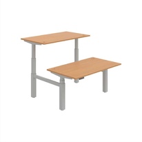 HOBIS párový výškově stavitelný stůl 140 cm, paměť.ovlad. - MOTION DUAL MSD 3M 1400, buk