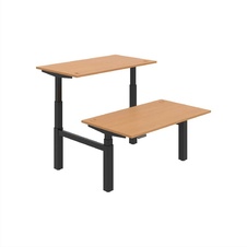 HOBIS párový výškově stavitelný stůl 140 cm, paměť.ovlad. - MOTION DUAL MSD 3M 1400, buk