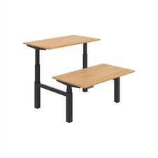 HOBIS párový výškově stavitelný stůl 140 cm, paměť.ovlad. - MOTION DUAL MSD 3M 1400, dub