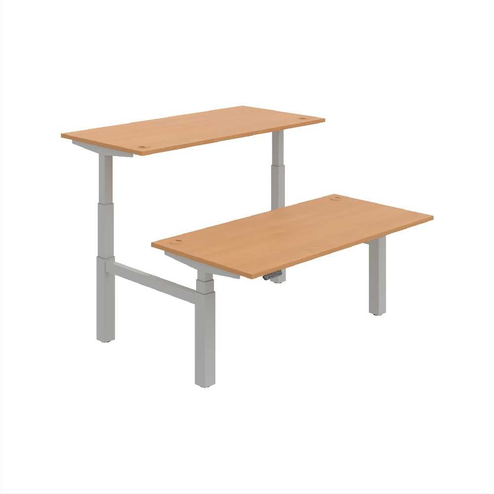HOBIS párový výškově stavitelný stůl 160 cm, paměť.ovlad. - MOTION DUAL MSD 3M 1600, buk
