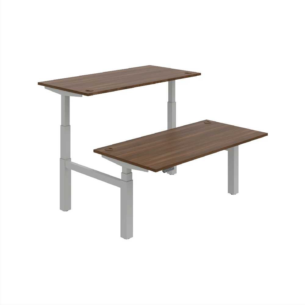 HOBIS párový výškově stavitelný stůl 160 cm, paměť.ovlad. - MOTION DUAL MSD 3M 1600, ořech