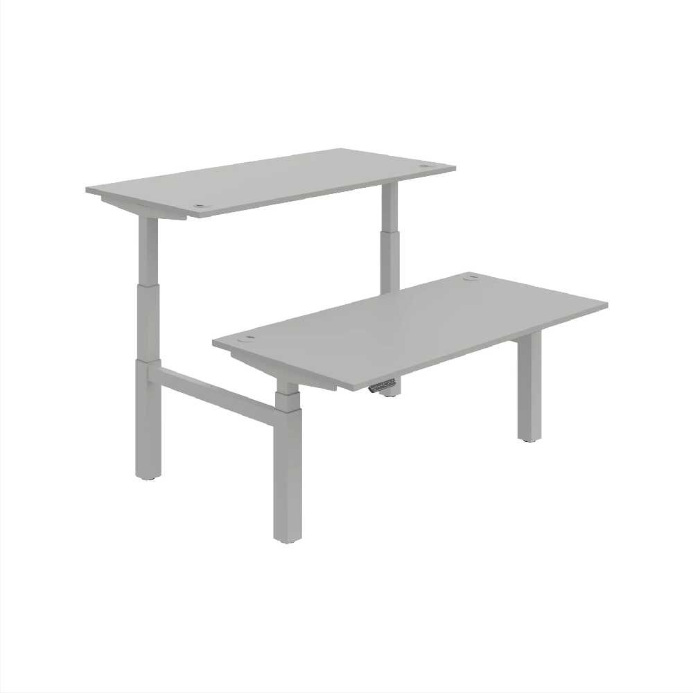 HOBIS párový výškově stavitelný stůl 160 cm, paměť.ovlad. - MOTION DUAL MSD 3M 1600, šedá