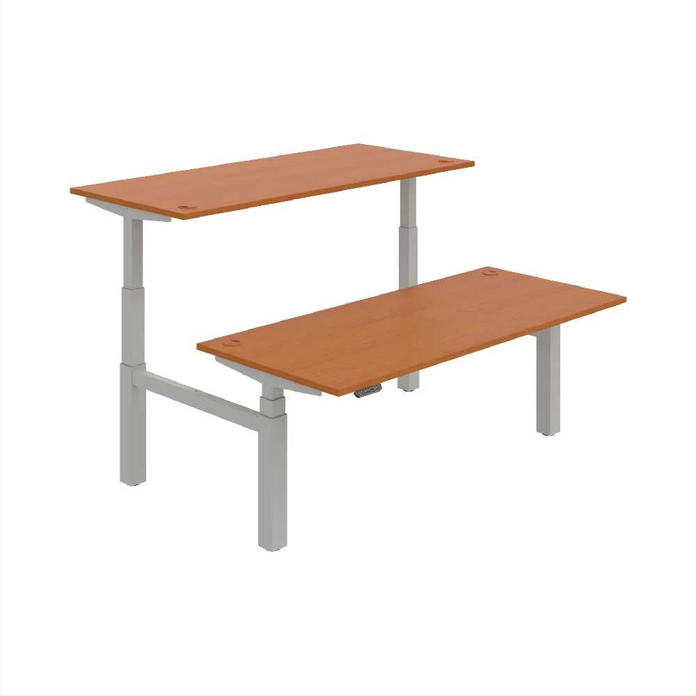 HOBIS párový výškově stavitelný stůl 180 cm, paměť.ovlad. - MOTION DUAL MSD 3M 1800, třešeň
