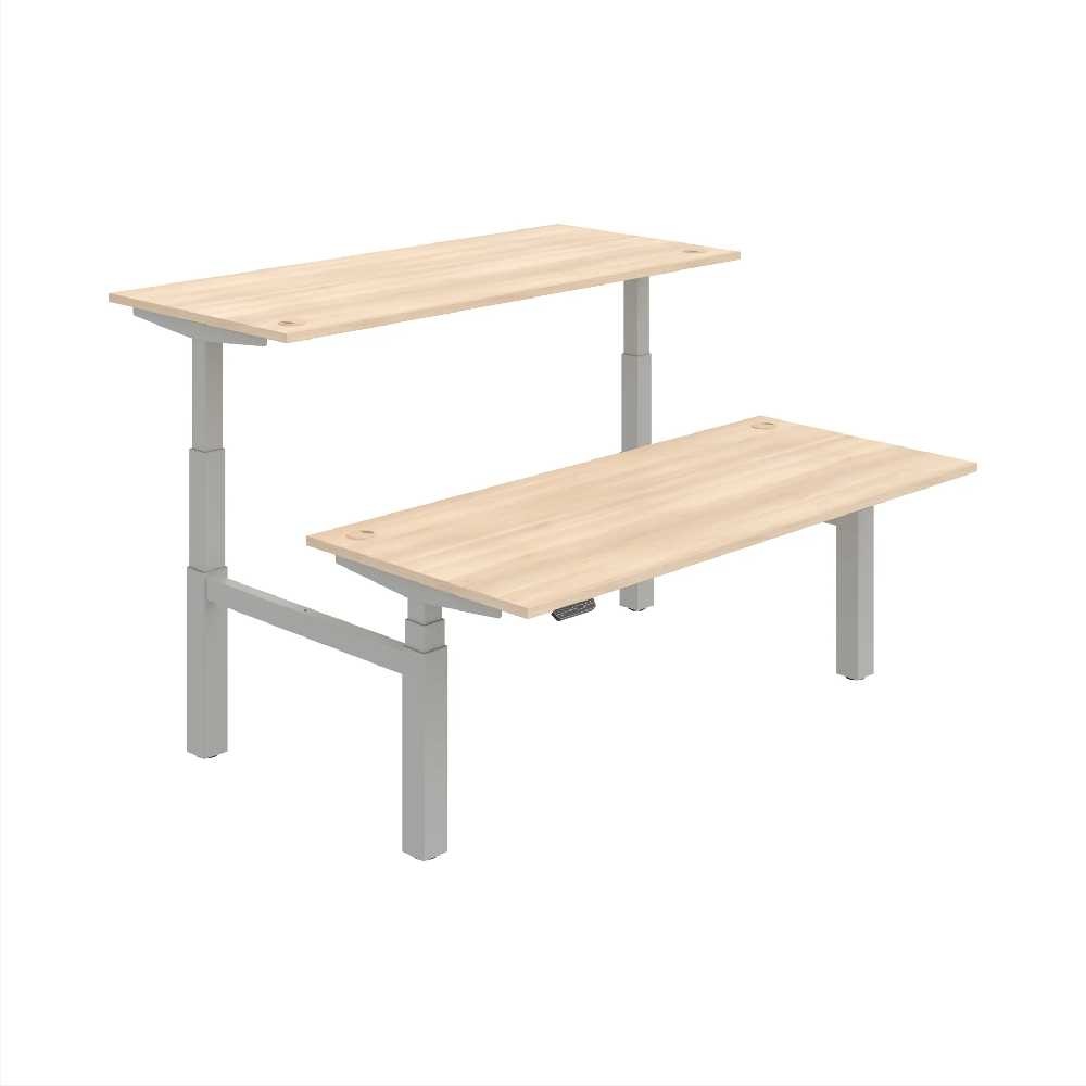 HOBIS párový výškově stavitelný stůl 180 cm, paměť.ovlad. - MOTION DUAL MSD 3M 1800, akát