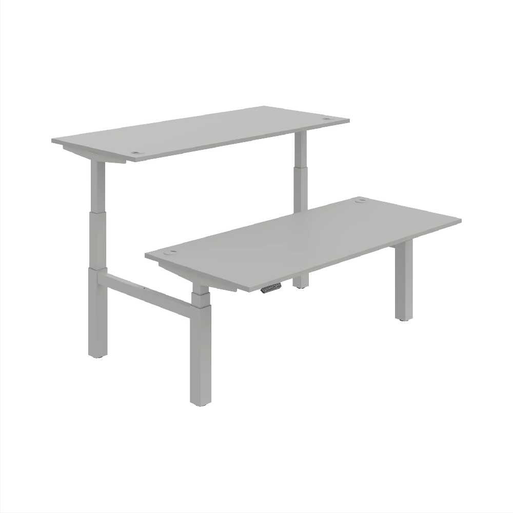 HOBIS párový výškově stavitelný stůl 180 cm, paměť.ovlad. - MOTION DUAL MSD 3M 1800, šedá