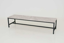 Šatní lavice širší kov-lamino, délka 2000 mm, černá - beton