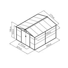 Zahradní domek G21 GAH 884 - 277 x 319 cm, hnědý