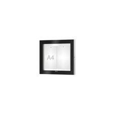Venkovní černá moderní vitrína Edge, 2 x A4