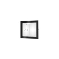 Venkovní černá moderní vitrína Edge, 2 x A4