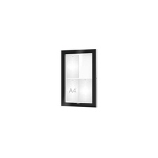 Venkovní černá moderní vitrína Edge, 4 x A4