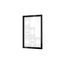 Venkovní černá moderní vitrína Edge, 9 x A4