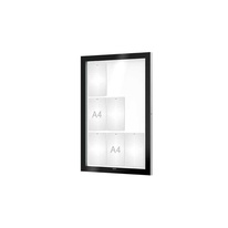 Venkovní černá moderní vitrína Edge, 9 x A4