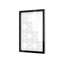 Venkovní černá moderní vitrína Edge, 16 x A4