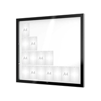 Venkovní černá moderní vitrína Edge, 28 x A4