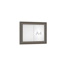 Venkovní elegantní vitrína Tradition, 2 x A4, šedá PRO