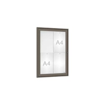 Venkovní elegantní vitrína Tradition, 4 x A4, šedá PRO