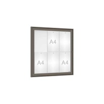 Venkovní elegantní vitrína Tradition, 6 x A4, šedá PRO