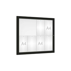 Venkovní elegantní vitrína Tradition, 8 x A4, černá