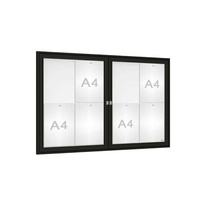 Venkovní elegantní vitrína Tradition, 8 x A4 dvoukřídlá, černá