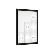 Venkovní elegantní vitrína Tradition, 9 x A4, černá