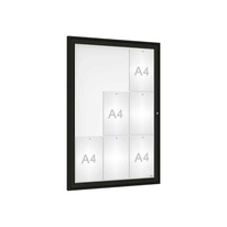 Venkovní elegantní vitrína Tradition, 9 x A4, černá