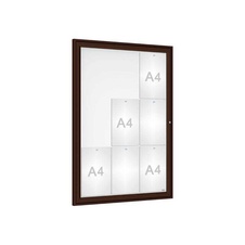 Venkovní elegantní vitrína Tradition, 9 x A4, hnědá