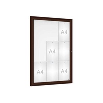 Venkovní elegantní vitrína Tradition, 9 x A4, hnědá