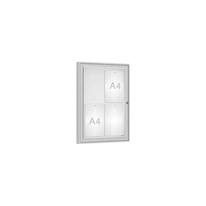 Venkovní vitrína Classique, 4 x A4, plexi, elox