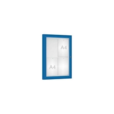 Venkovní vitrína Classique, 4 x A4, plexi, modrá