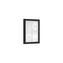Venkovní vitrína Classique, 4 x A4, plexi, černá