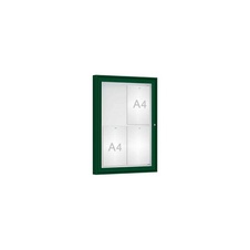 Venkovní vitrína Classique, 4 x A4, plexi, zelená