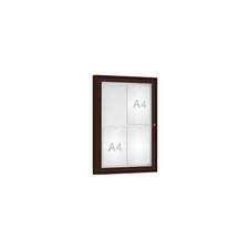 Venkovní vitrína Classique, 4 x A4, plexi, hnědá