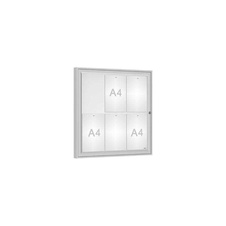 Venkovní vitrína Classique, 6 x A4, plexi, elox