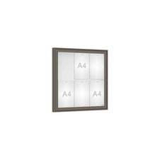 Venkovní vitrína Classique, 6 x A4, plexi, šedá PRO