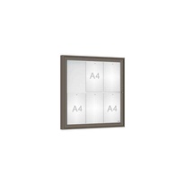 Venkovní vitrína Classique, 6 x A4, plexi, šedá PRO