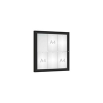 Venkovní vitrína Classique, 6 x A4, plexi, černá