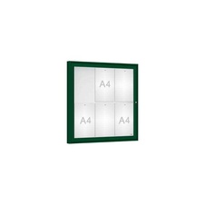 Venkovní vitrína Classique, 6 x A4, plexi, zelená