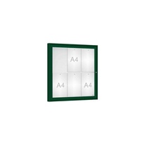Venkovní vitrína Classique, 6 x A4, plexi, zelená